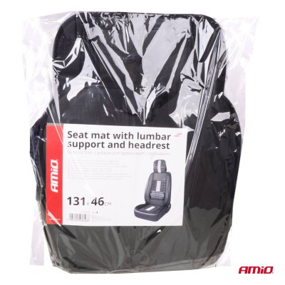 Sædemåtte med lændestøtte og hovedstøtte AMIO-03648