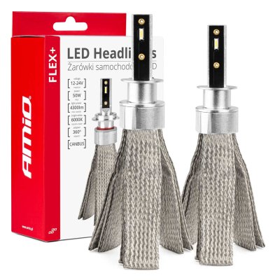 LED Forlygter FLEX+ Serie H1 canbus 6000K 12-24V AMIO-03655