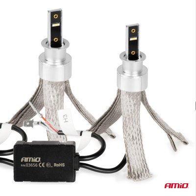 LED Forlygter FLEX+ Serie H3 canbus 6000K 12-24V AMIO-03656