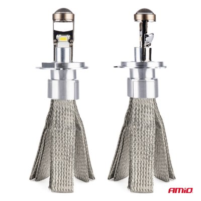 LED bilpærer FLEX+ serie H4 linse 12V 24V 6000K Canbus AMIO-03658