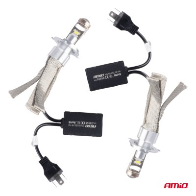 LED bilpærer FLEX+ serie H4 linse 12V 24V 6000K Canbus AMIO-03658