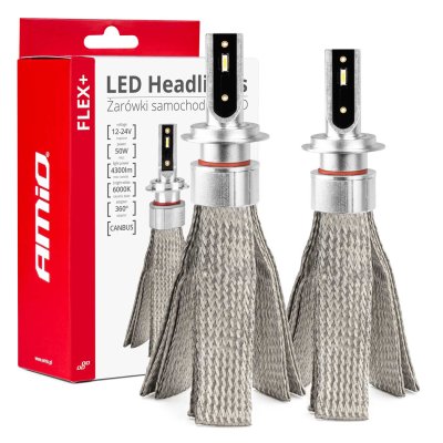 LED Forlygter FLEX+ Serie H7 canbus 6000K 12-24V AMIO-03659