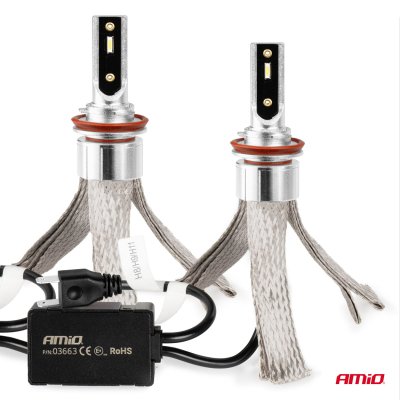 LED Forlygter FLEX+ Serie H8 H9 H11 H16 canbus 6000K 12-24V AMIO-03663