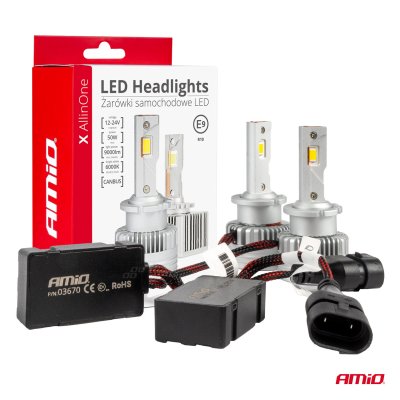 LED Forlygter X AllinOne Serie D2S D2R D4S D4R canbus 6000K AMIO-03670