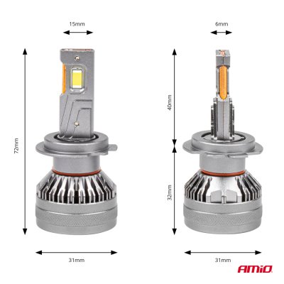LED Hovedlys HP Serie H7/H18 Canbus AMiO-03674