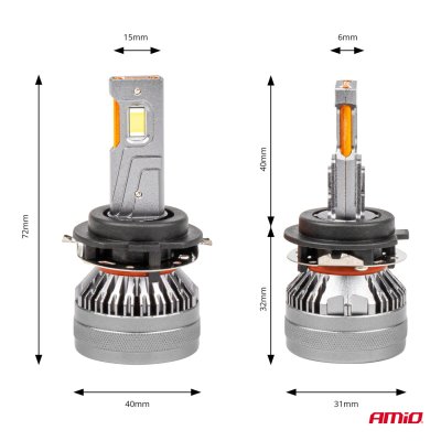 LED Hovedlys HP Serie H7-6 Canbus AMiO-03676