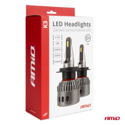 LED Forlygter K3 Serien H1 12V 6000K canbus AMIO-03680