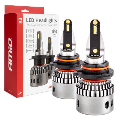 LED Forlygter K3 Serie HB3/HIR1 9011/H10 12V 6000K canbus AMIO-03687