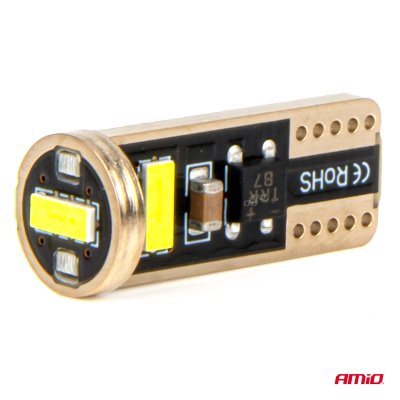 LED pærer CANBUS T10e W5W 3x2055 SMD Hvid 12V/24V 12V/24V AMIO-03720