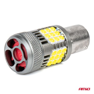 LED PÆRER CANBUS PRO serie 1156 BA15S P21W R10W R5W 36x3030 SMD VENTILATOR Hvid 12V/24V AMIO-03722