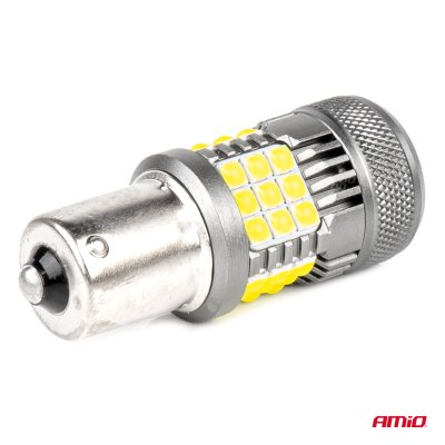 LED PÆRER CANBUS PRO serie 1156 BA15S P21W R10W R5W 36x3030 SMD VENTILATOR Hvid 12V/24V AMIO-03722