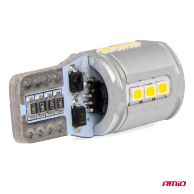 LED-pærer CANBUS T10e W5W 15x2016 SMD Hvid 12V/24V AMIO-03723