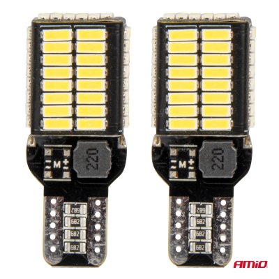 LED pærer CANBUS PRO serie T15e W16W 54x4014 SMD Hvid 12V/24V AMIO-03724