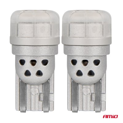LED-pærer 360 Pure Light Series STANDARD T10 W5W 3x3020 SMD Hvid 12V/24V AMIO-03725
