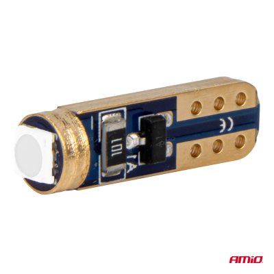 LED PÆRER STANDARD Blå T5 12V 3030 1LED HP AMIO-03728