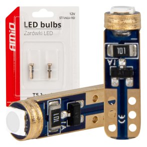 LED PÆRER STANDARD Grøn T5 12V 3030 1LED HP AMIO-03729