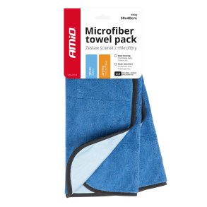 2i1 Mikrofiber håndklæde - tørring og glas 30x40cm 630g AMIO-03747