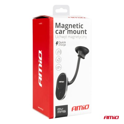 Sugekop Telefonholder med Trådløs Oplader My Mag 15W AMIO-03772
