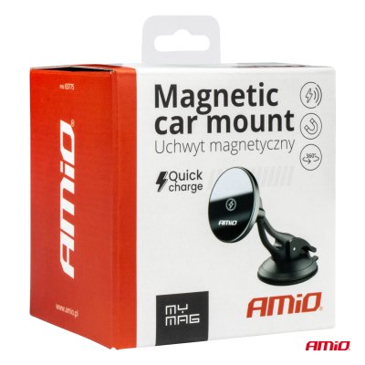 Sugekop Mount Telefonholder med Trådløs Oplader My Mag 15W AMIO-03775