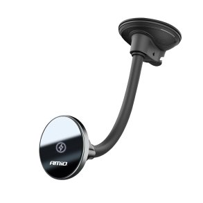Sugekop telefonholder med trådløs oplader 15W AMIO-03777