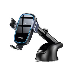 Sugekop Telefonholder med Trådløs Oplader 15W AMIO-03779
