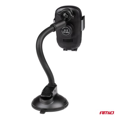 Sugemontage Telefonholder med Trådløs Oplader 15W AMIO-03780