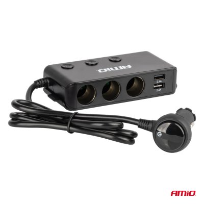 Forlængerledning med voltmeter AMIO-03781