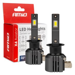 LED Forlygter X4-serie AVIATOR H1 6500K max 44W AMIO-03761