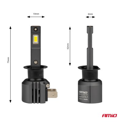 LED Forlygter X4-serie AVIATOR H1 6500K max 44W AMIO-03761