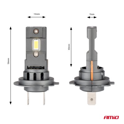 LED-forlygter X4-serie AVIATOR H7/H18 6500K max 44W AMIO-03764