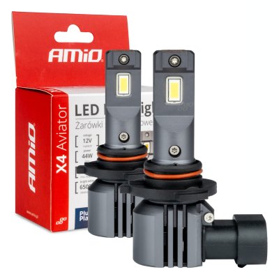 LED Hovedlygter X4-serie AVIATOR HB3 9005 HIR1 9011 H10 6500K maks 44W AMIO-03766