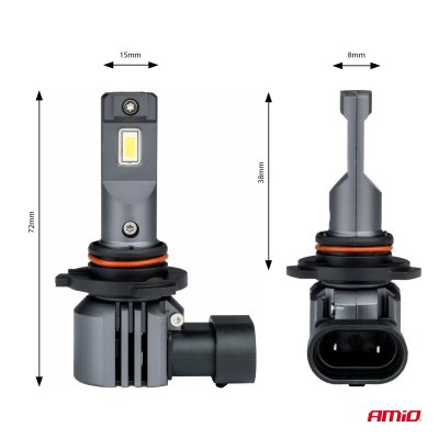 LED Hovedlygter X4-serie AVIATOR HB3 9005 HIR1 9011 H10 6500K maks 44W AMIO-03766