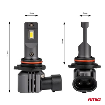 LED Forlygter X4-serien AVIATOR HB4 9006 6500K maks 44W AMIO-03767