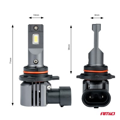 LED Forlygter X4-serie AVIATOR HIR2 9012 6500K max 44W AMIO-03768