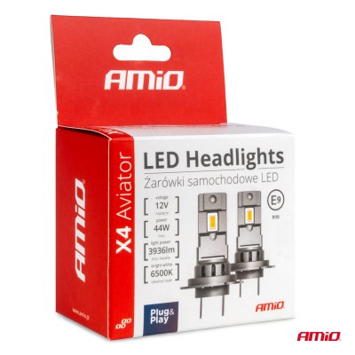 LED Forlygter X4-serie AVIATOR HIR2 9012 6500K max 44W AMIO-03768