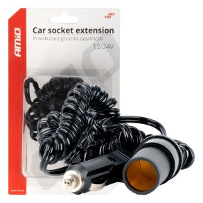 Bil lighter stikforlængelse 12V 24V 300cm AMIO-03805