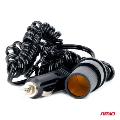 Bil lighter stikforlængelse 12V 24V 300cm AMIO-03805