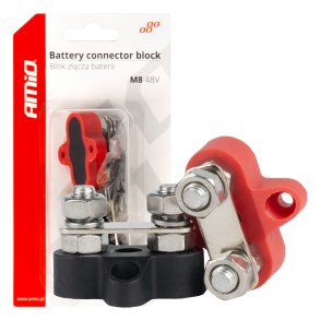Busbar batterikontakt distributionsblok dobbelt sæt maks 48V M8 AMIO-03806