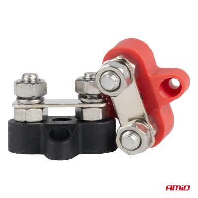 Busbar batterikontakt distributionsblok dobbelt sæt maks 48V M8 AMIO-03806