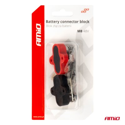 Busbar batterikontakt distributionsblok dobbelt sæt maks 48V M8 AMIO-03806