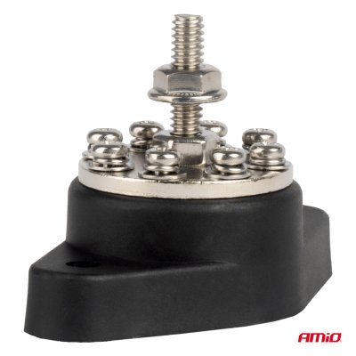 Batterikonnektor fordelingsblok busstang 8-fold max 48V 160A AMIO-03807