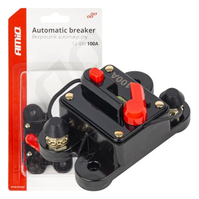 Automatisk bilsikring, kredsløbsafbryder 12-48V 100A AMIO-03828