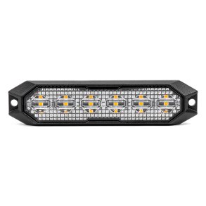 Slank Amber Grillmonteret Blinklys 6x3W LED R65 R10 12/24V IP6K9K AMIO-03930