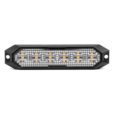 Slank Amber Grillmonteret Blinklys 6x3W LED R65 R10 12/24V IP6K9K AMIO-03930