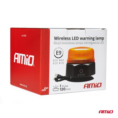 Trådlampe LED advarselslampe R65 R10 12V 24V AMIO-03931