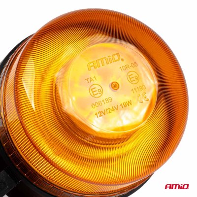 Trådlampet LED advarselslampe med fjernbetjening R65 R10 12/24V AMIO-03932