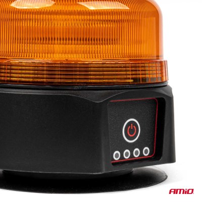 Trådlampet LED advarselslampe med fjernbetjening R65 R10 12/24V AMIO-03932