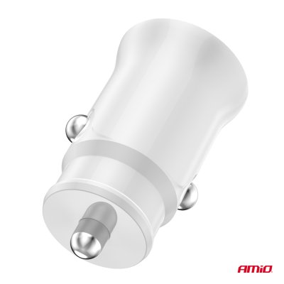 Biloplader 2x USB-A 2.1A 12/24V AMiO-03872