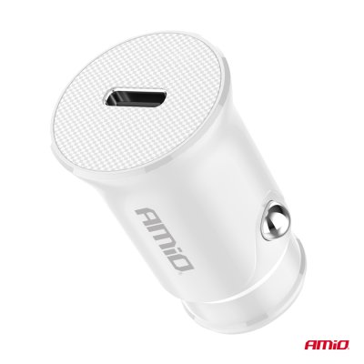 Biloplader USB-C 20W 12/24V AMiO-03876