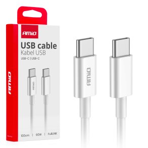 USB-C til USB-C kabel 60W 100cm FullLINK AMIO-03896